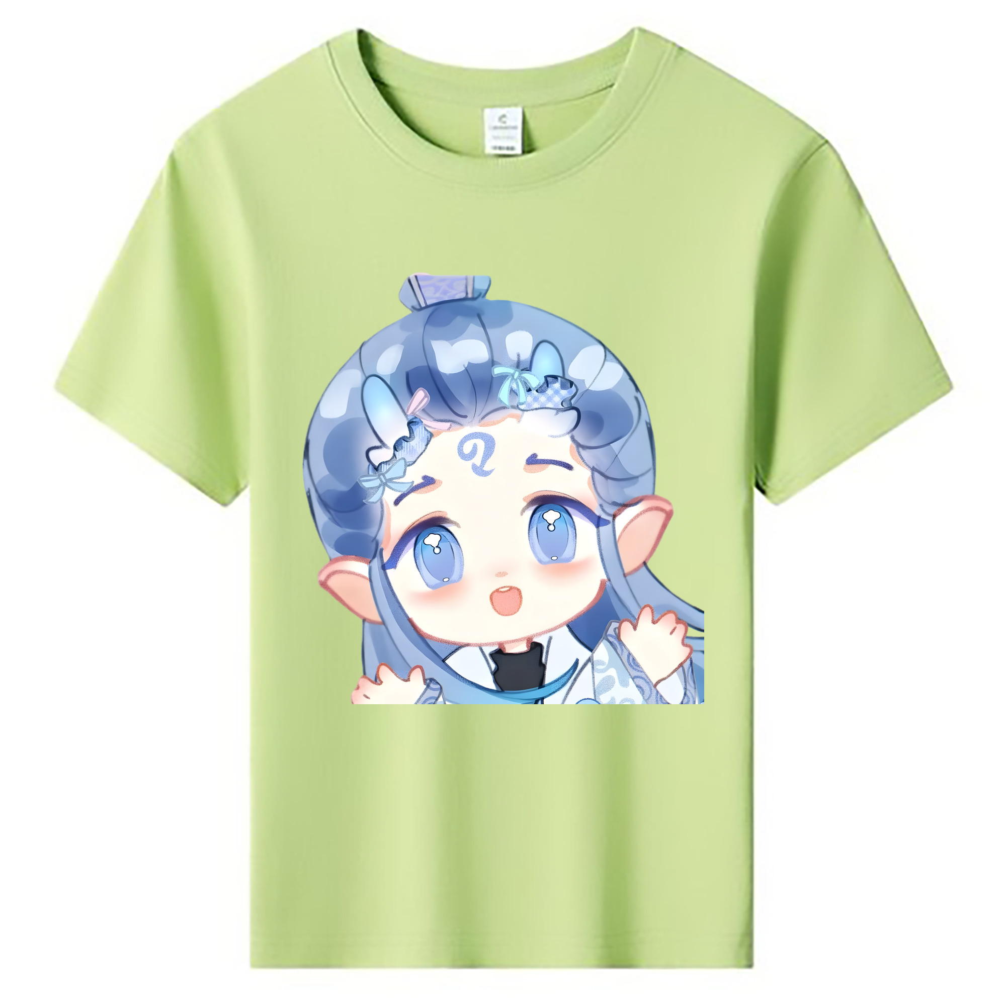 （画像用） Ne Zha 2 ナタ 魔童の大暴れ 綿100％キッズTシャツ（フロントプリント）